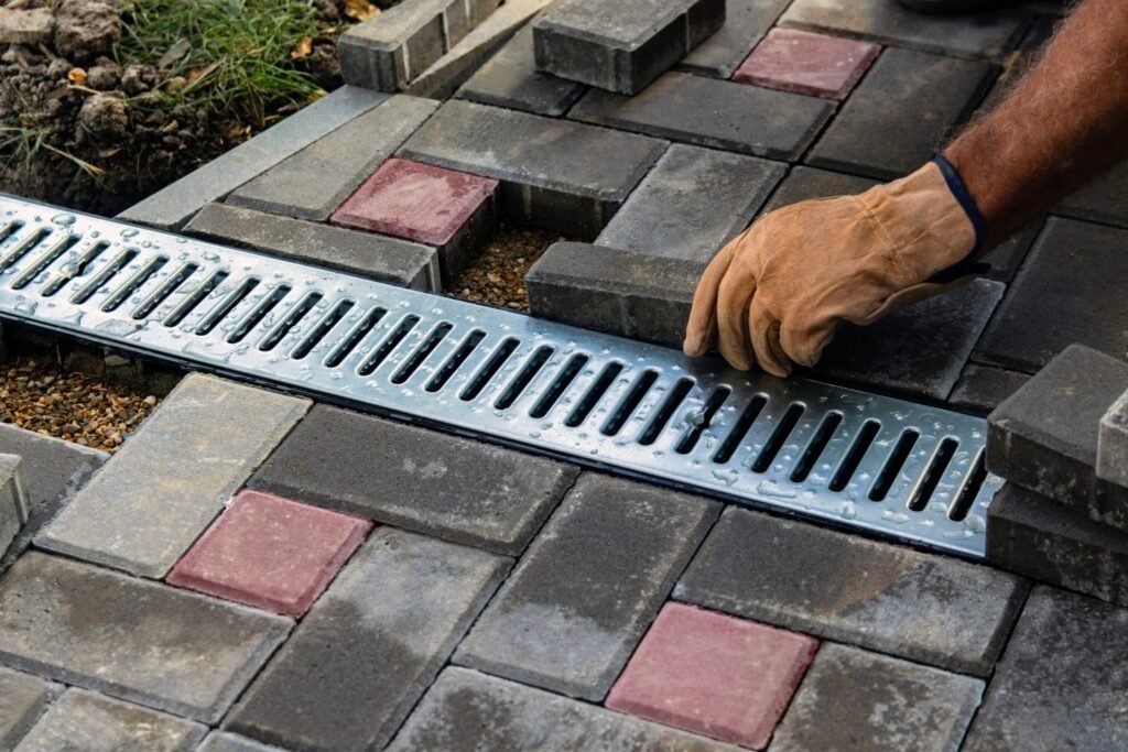 French drain installation